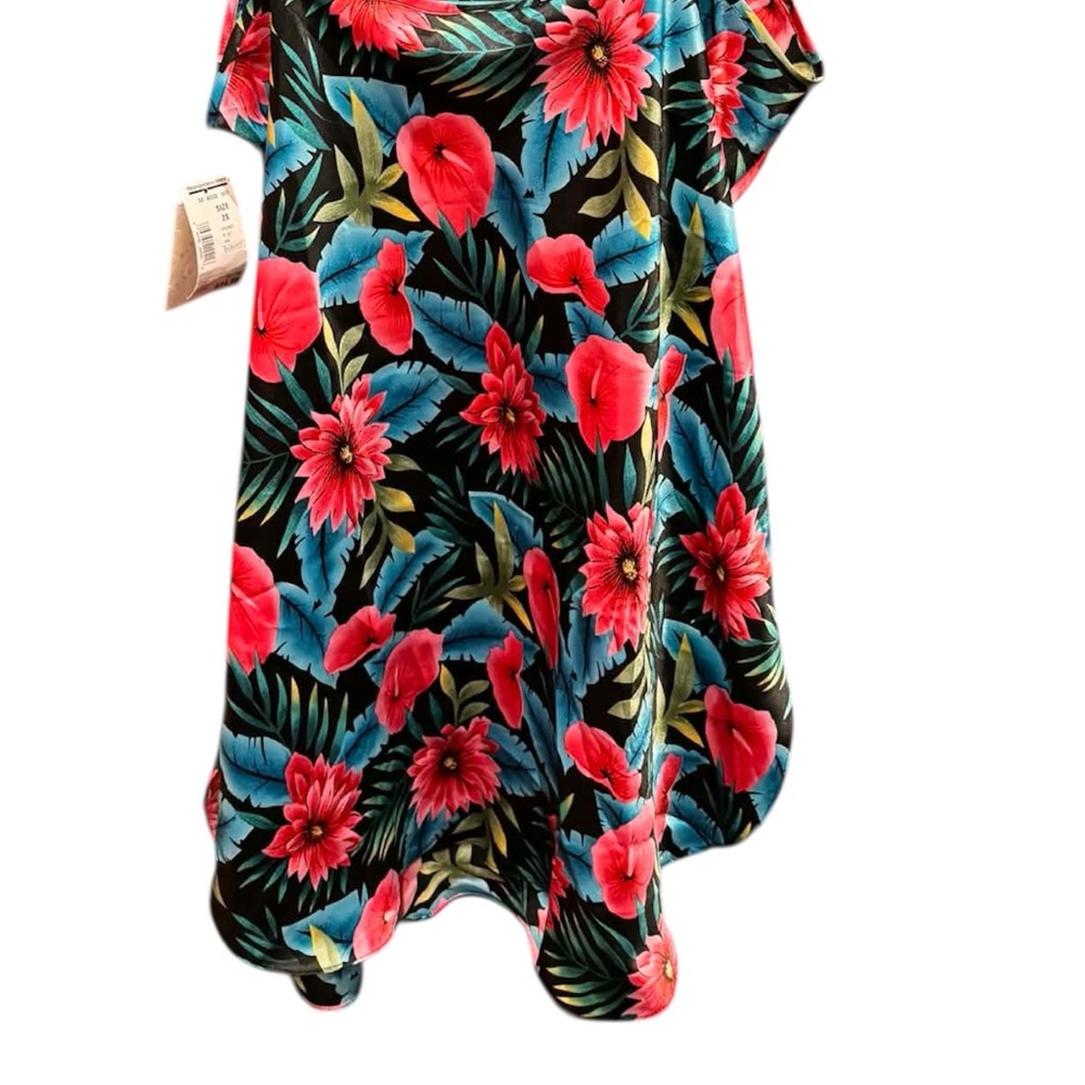 Floral Print Women's nightgown 2X - Picture 6 of 7
